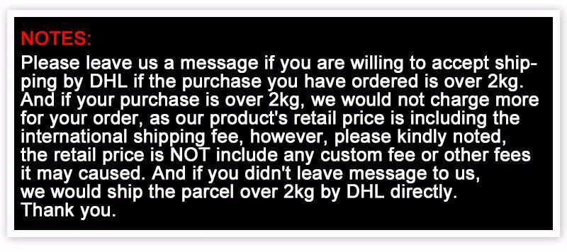 DHL shipping note