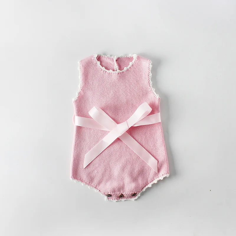 Одежда для новорожденных девочек с бантиками, вязаная одежда для ...