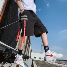 Весна и лето новые большие размеры рабочие ленты мужские повседневные Молодежные тренды свободные пять точек треники