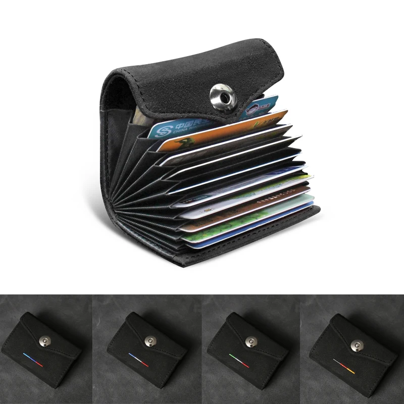 

Car Storage Box PU Leather Organizer Bag for Card Save Holder Money Pocket Coin Storage Auto Card Holder Air Vent Car-Styling
