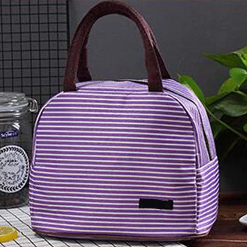 Baby Food Insulation Bag Feeding Milk Bottle Keep Warm Canvas Picnic Bags New Fashion Stripe Portable Women Travel Tote BB5048 (12)