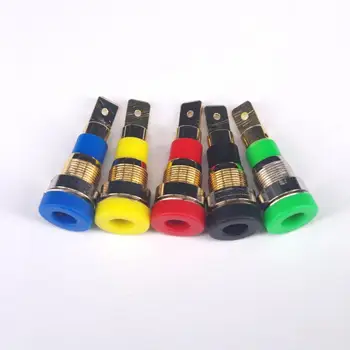 

5pcs Gold-plated Insulated 4mm Banana Jack Socket Binding Post Panel BS4241Au