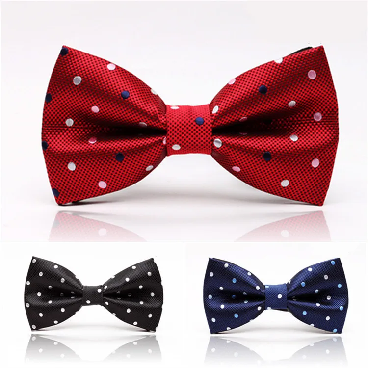 Free Shipping Male Colorful Fashion Adjustable Dots Gravata Bowtie Party Wedding Cravat Butterfly Classic Bow Tie