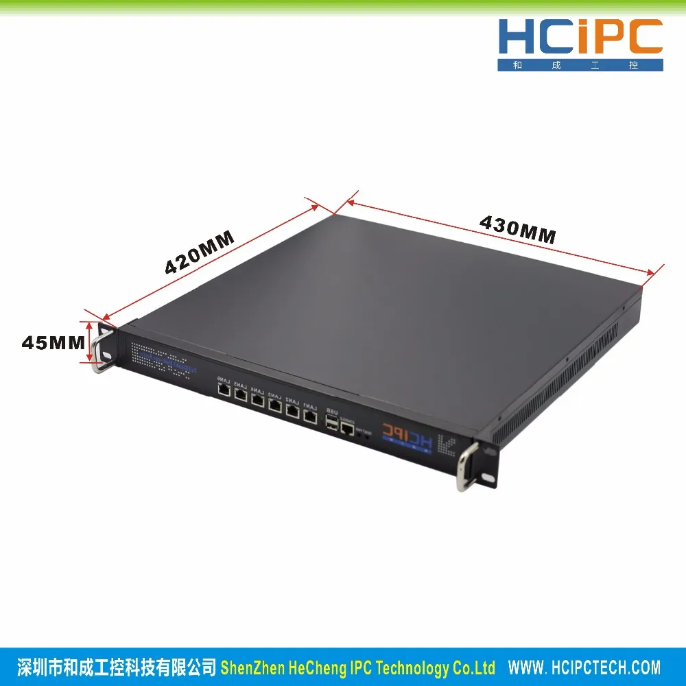 Hcipc B209-1 HCL-SC1037-6LE, 4G+ 64G, C1037U 82583 V 6LAN 8-станция для жесткого диска 1U брандмауэр системы, 6LAN материнская плата, 1U 6LAN сетевой маршрутизатор
