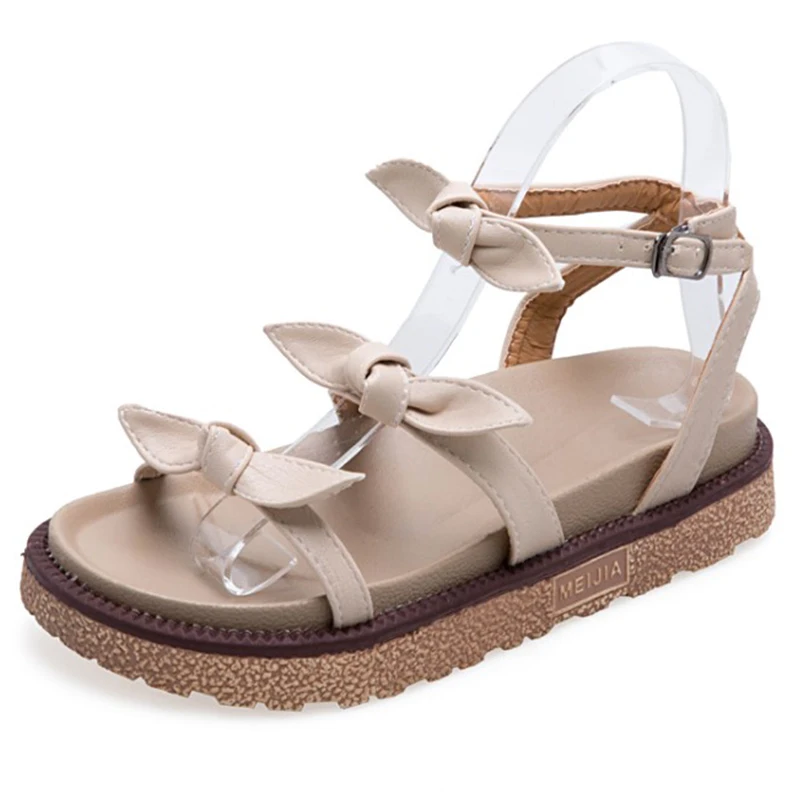 

Ladies Sandals Women Shoes Ankle Wrap Open Toe Rome Summer Shoes 2019 Beach Flat Platform Shoes sandale zapatillas mujer sapatos