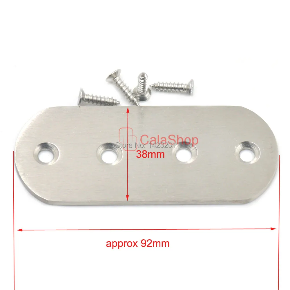 5 шт./лот 92 мм x 38 мм Длина Нержавеющая сталь плоская фиксирующая пластина Кронштейн угловая скобка шарнирное крепление угловая пластина разъем