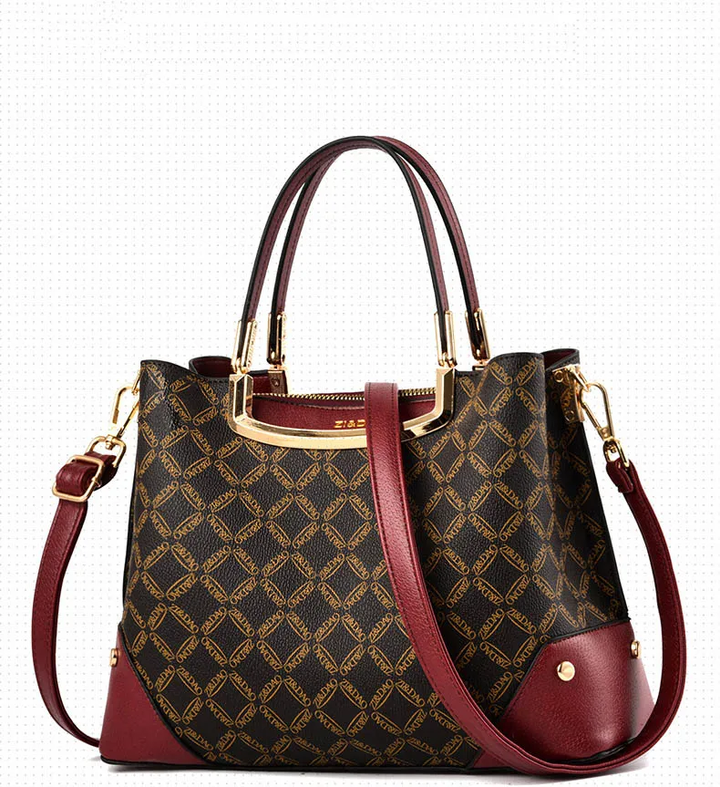 

Flowers Bolsa Feminina Houndstooth Women Shoulder Bag Female Causal Totes Luxury Handbags Dames Handbag for Mother