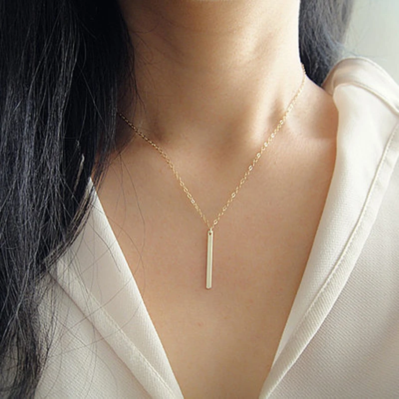 Fashion hot vertical bar Pendant Necklace bar necklaces For Women