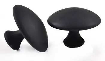 

New design black basalt bian needle energy stone mushroom hot spa oil rocks 2pcs for health care