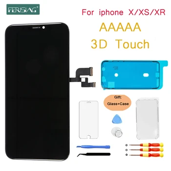 FENISING 3D touch OEM GX AMOLED For LCD For iPhone XS XR X LCD Display Screen Digitizer Assembly Replacement X XS Phone LCDs