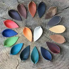 VEKNO многоцветные этнические длинные в форме слезы массивные серьги для женщин, ювелирные изделия в деревенском стиле, модные серьги в виде листьев из искусственной кожи для женщин