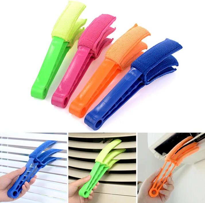 

Multifunctional Detachable Shutter curtain brush with towel Air Conditioner Duster Cleaning brush 3-blades Window Blinds Brush