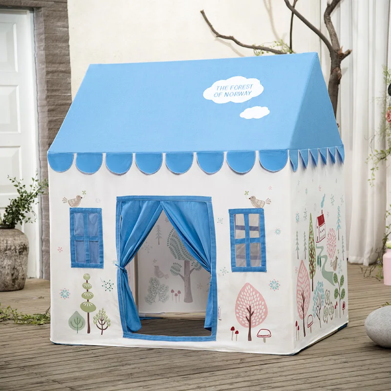 Cotton Canvas Indoor Kids Play Tent Large Play House for Children in