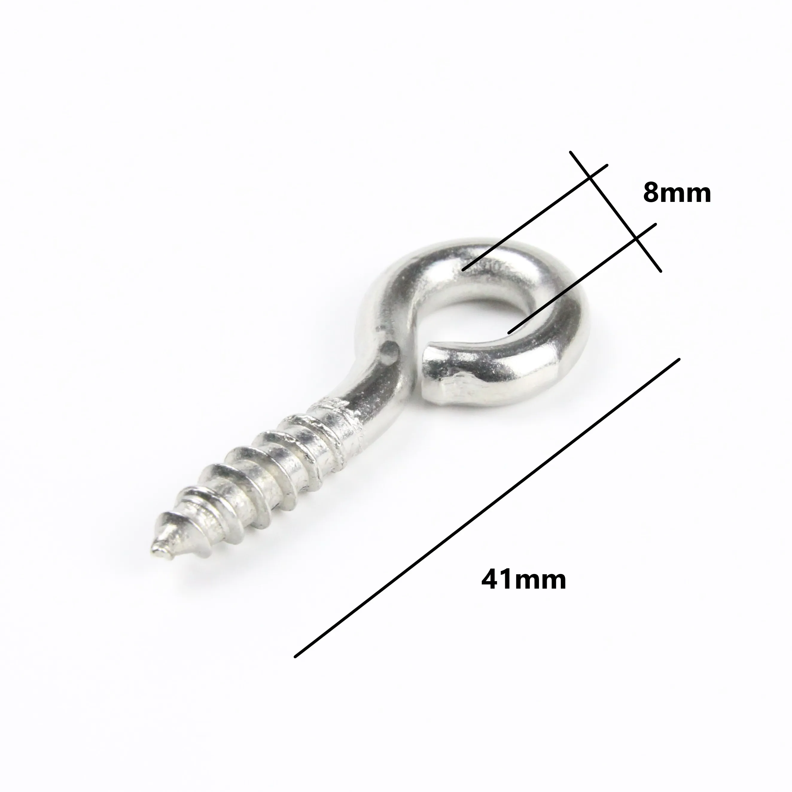 10 шт., 4,8 мм, 41 мм, болт для глаз, крюк, 304 нержавеющая сталь, винт для глаз, DIY, веревка, аксессуары, шурупы для дерева, ювелирные аксессуары
