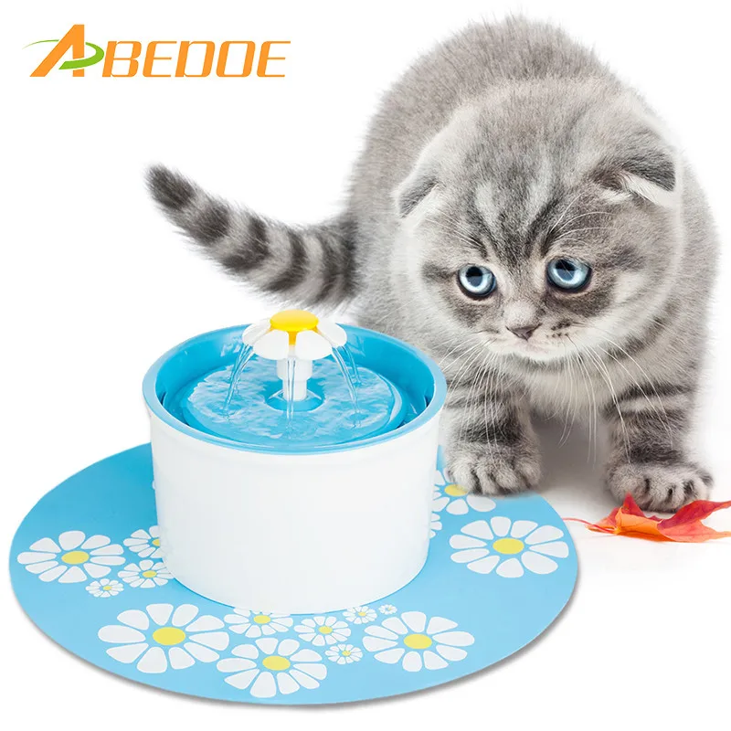 

Automatic Cat Flower Shape Fountain Mute Pet Water Dispenser Feeder Bottle with Charcoal Filter&Anti-slip Mat Drinking Fountain