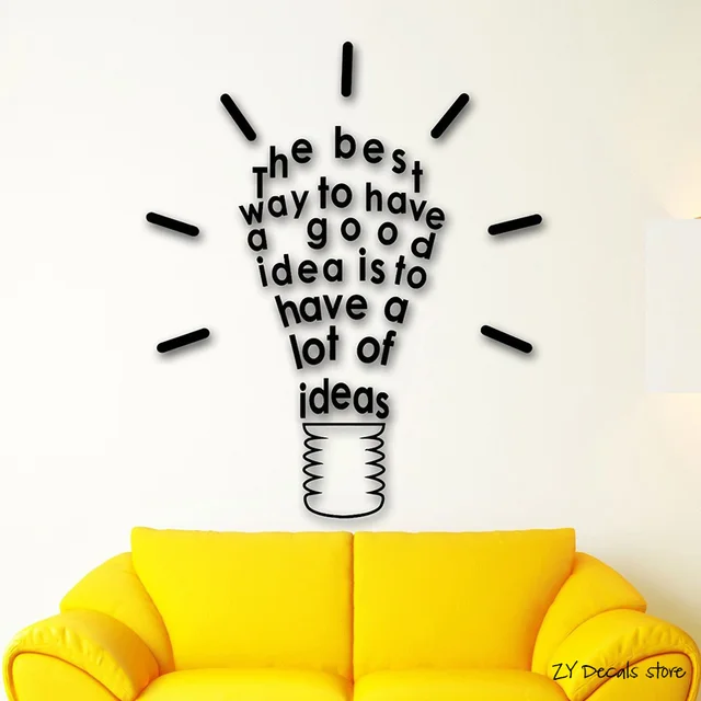 inspire message idea wall decals quotes wall sticker for office room