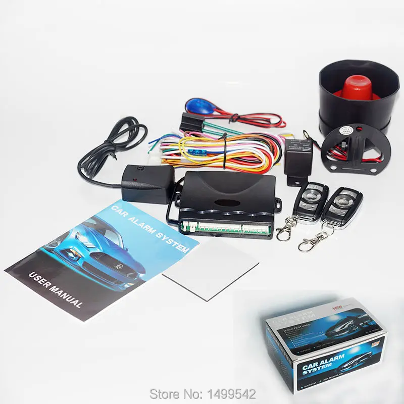 2016 Universal 12V Car Alarm System One Way Vehicle Burglar Alarm