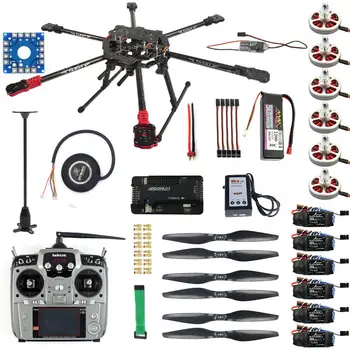 

Full Kit Hexacopter GPS Drone Aircraft Kit Tarot FY690S Frame 750KV Motor GPS APM 2.8 Flight Control AT10II Transmitter F07803-A
