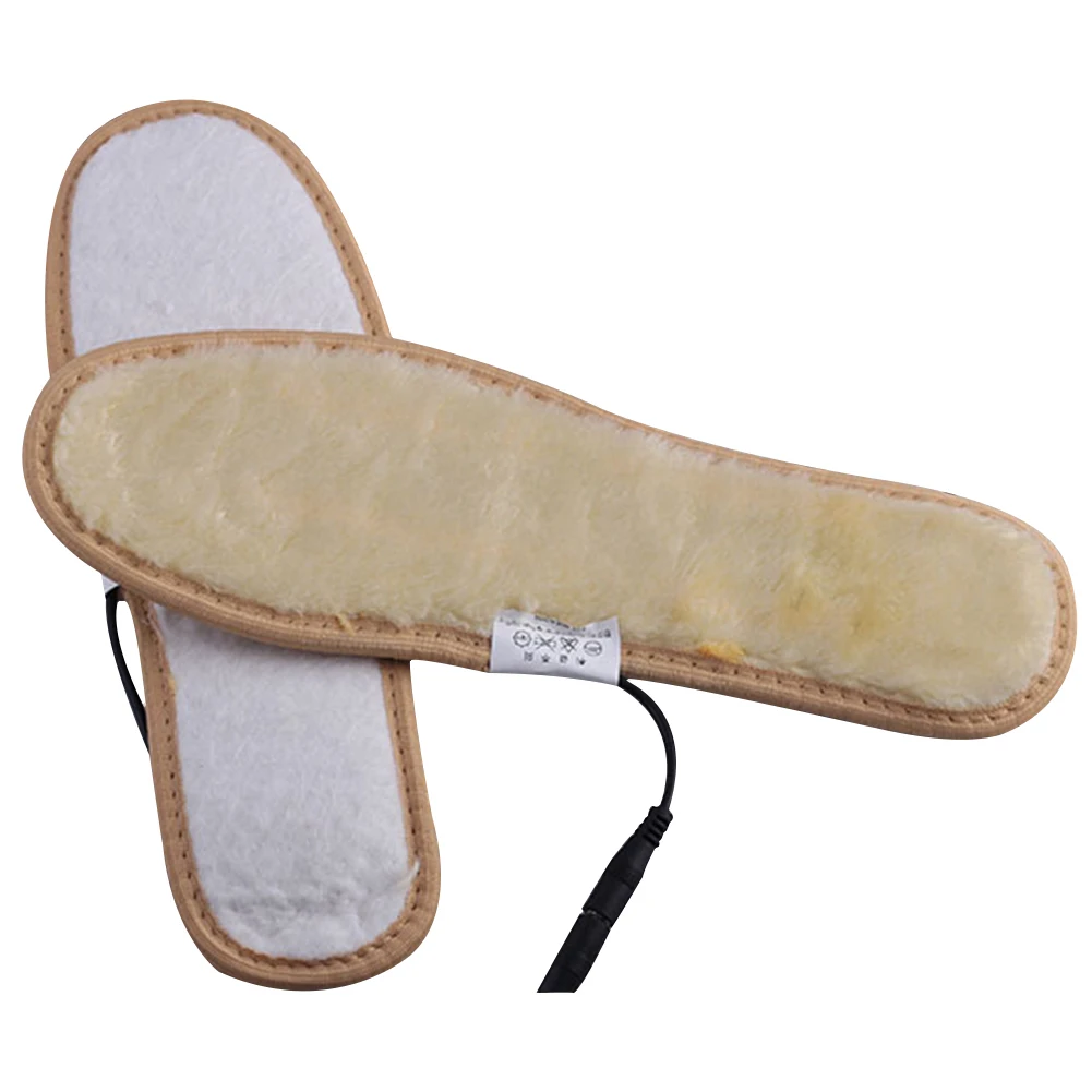 Зимние Плюшевые Мех животных USB с подогревом стельки теплые подушки загрузки обуви Pad держать ноги теплые электрически