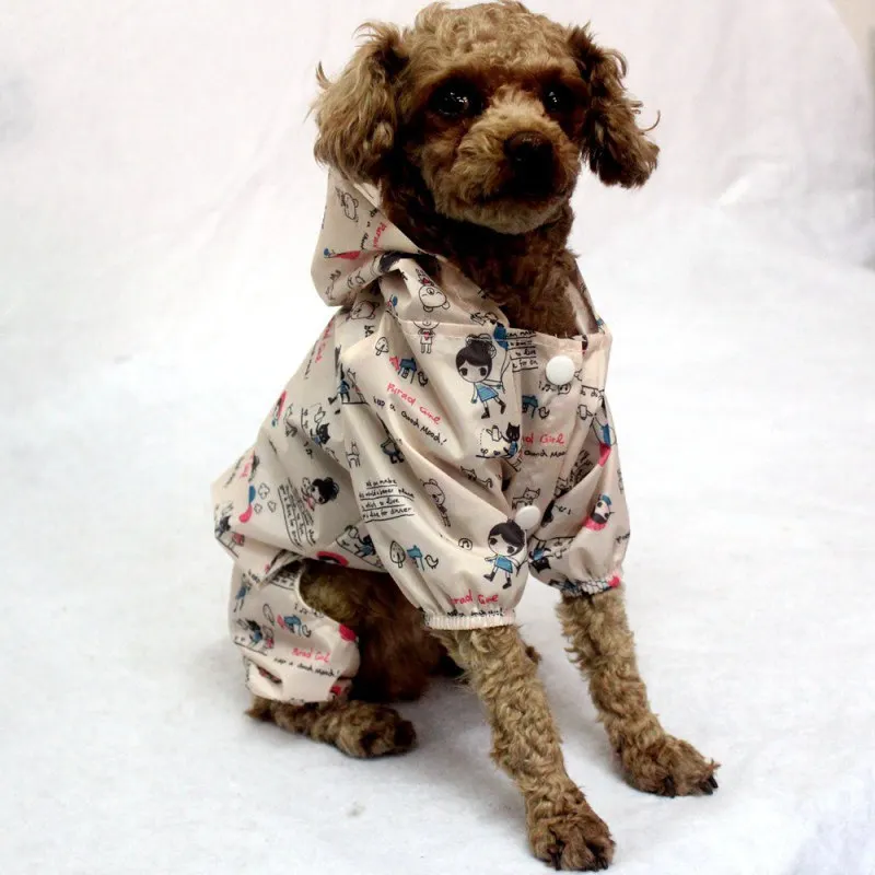 Pet плащ для собак, домашних животных одежда Sof плащ светильник одежда Водонепроницаемый для дождевик для маленьких собак с капюшоном