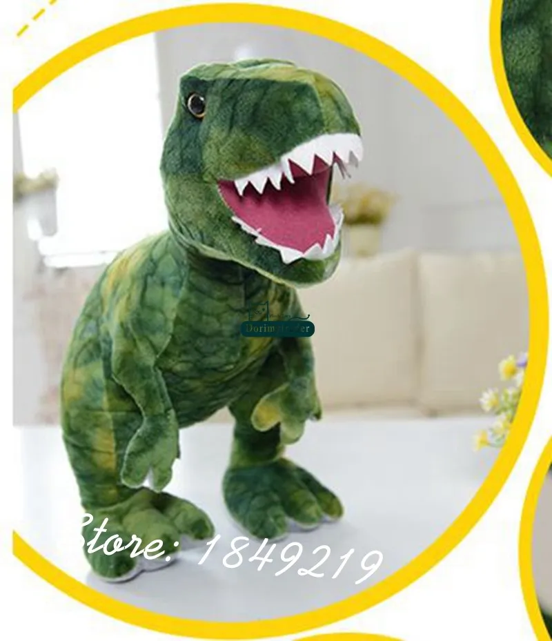 Dorimytrader New Cute Giant Plush Dinosaur Toy Stuffed Soft Triceratops Tyrannosaurus Rex Doll Great Baby Gift 2 Models Free Shipping DY61112  (14)