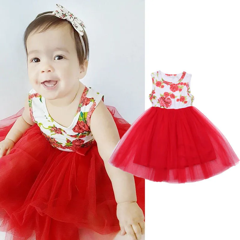 baby girl clothes Girls dress Princess Baby Kids Floral Tops Fancy Tutu
