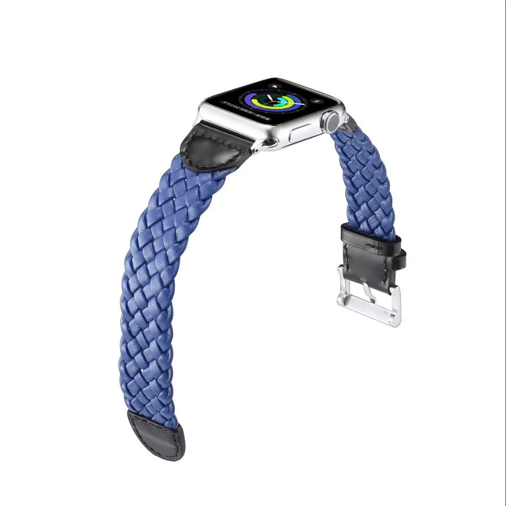 Модный классический плетеный кожаный ремешок для Apple Watch серии 1 2 3 4 из натуральной кожи ремешок для iWatch 38 мм 40 мм 42 мм 44 мм браслет