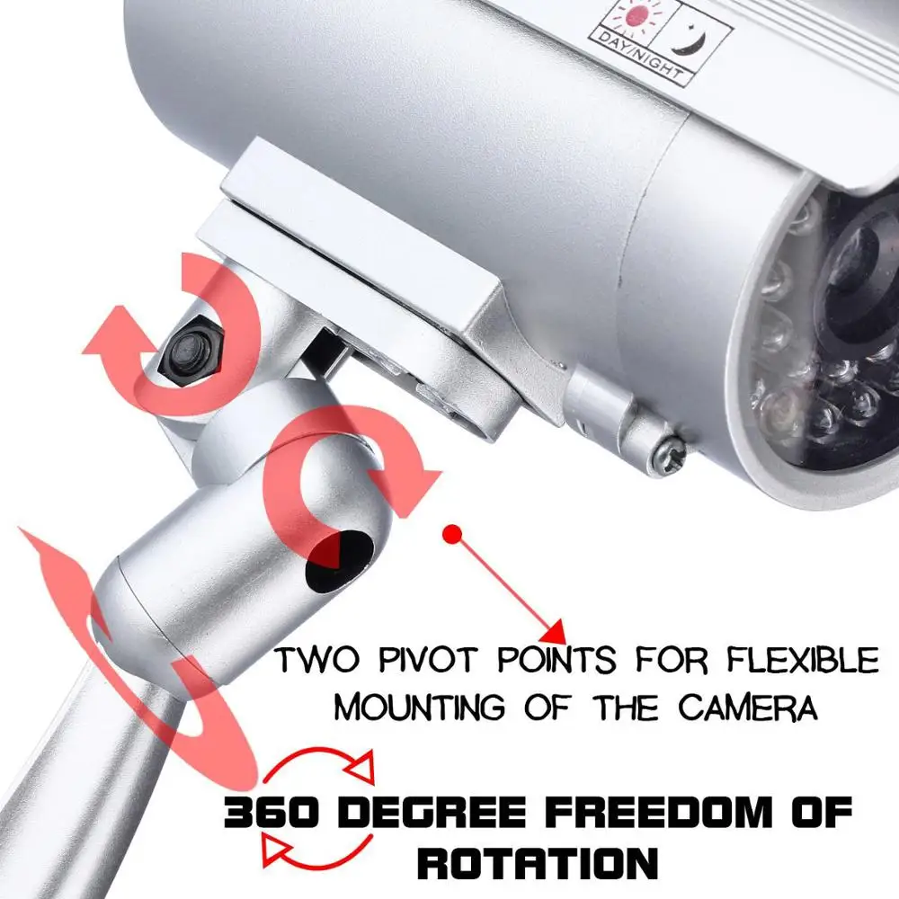  Outdoor Dummy cctv Camera Bullet Night Flashing LED White Mini Fake Home Security - 4.00001E+12