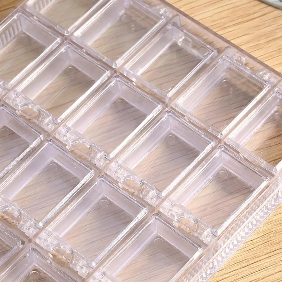 Гвозди 20 сетки прозрачный акриловый дизайн ногтей украшения коробка для хранения Стразы контейнер для бисера чехол Маникюр пылесос