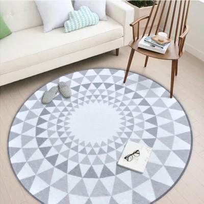 

Euro Gray Series Round Carpets For Living Room Computer Chair Area Rug Children Play Tent Floor Mat Cloakroom Rugs And Carpets