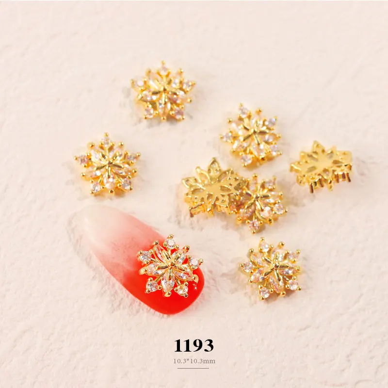 Стразы для дизайна ногтей, высококачественные металлические ювелирные изделия, позолоченные гальванические яркие циркониевые цепочки с орнаментом для украшения ногтей MZ121 - Цвет: 1193