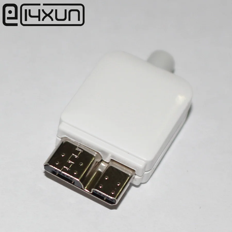 

1set Micro USB 3.0 Welding Type Male Plug Charge Tail Plugs Connectors 4 in 1 DIY Mobile Hard Disk Phone Microphone Adapter
