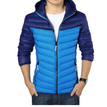 Free shipping 2017 New Men Winter Jacket Fashion Hooded Thermal Down Cotton Parkas Male Casual Hoodies Brand Clothing Warm Coat