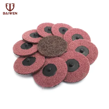 

10-30Pcs 3-Inch Nylon Roloc Sanding Discs Roll Lock Surface Conditioning R-Type Quick Change Disc
