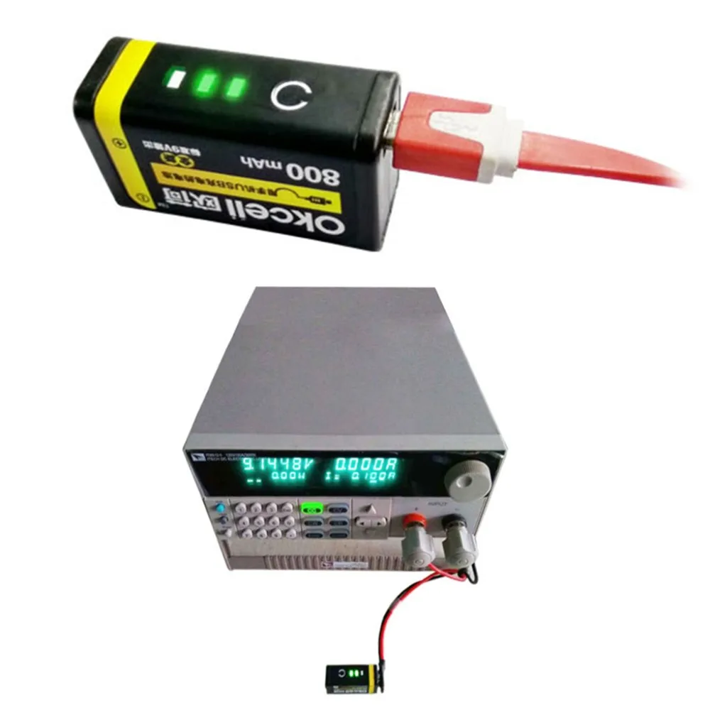 Аккумуляторная батарея Lipo с Micro USB 9 В 800 мАч для мультиметра микрофона пульта