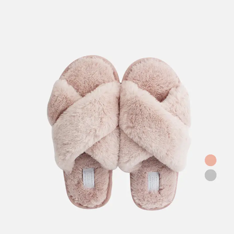 

Fashion Shoes Indoor Home Soft Plush Slippers Cotton Drag Floor Plush Slippers Female Slip-resistant Cotton Plush Slippers