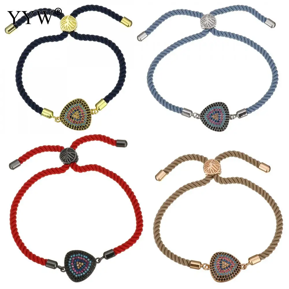 5Strands/Lot Cord Bracelets Adjustable Nylon Cord Handmade Charm Bead