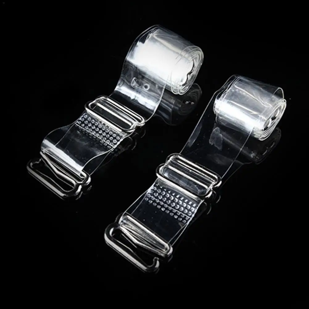 1.5CM Bra Strap Transparent Matte Shoulder with Steel Buckle Invisible Non-slip Tube Top Underwear |