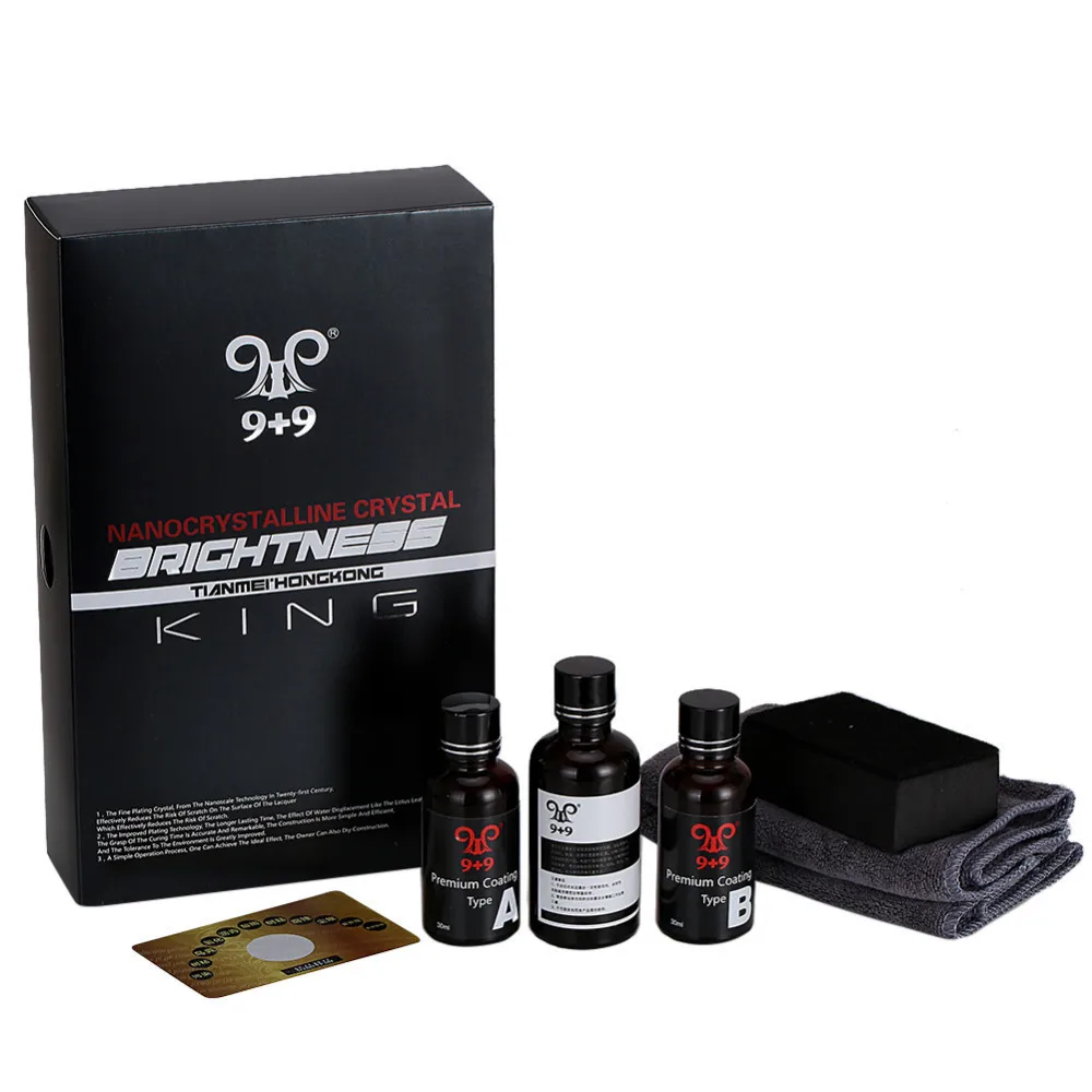 9H Car Liquid Glass Nano Fluorine Plated Crystal Ceramic Nano Ceramic Car Care Kit Auto Paint