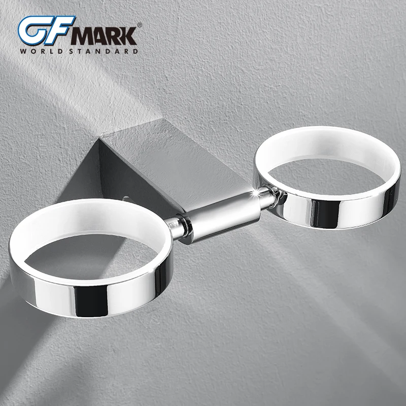 GFmark Двойные керамические чашки держатель хромированные аксессуары для ванной