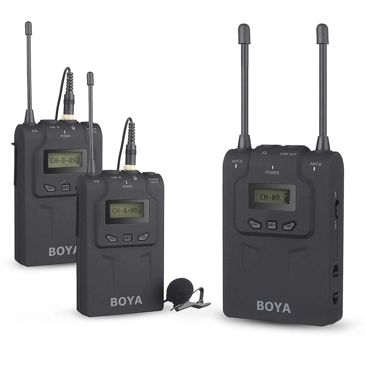 

BOYA BY-WM8 UHF Wireless Dual-Channel Lavalier Microphone System for ENG EFP DSLR Cameras Interviews