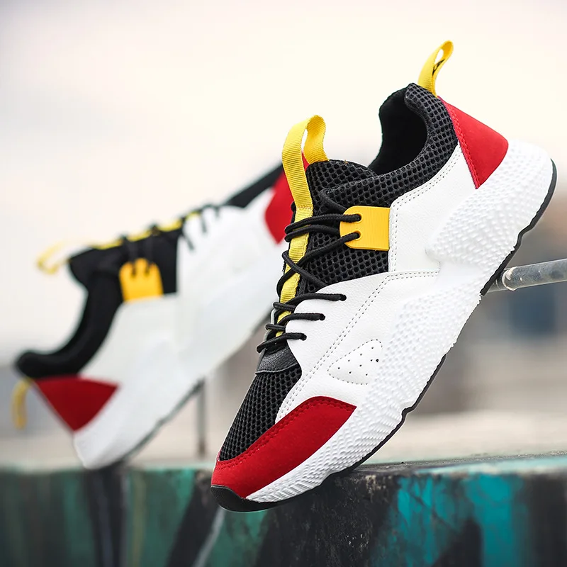 Men Mesh Casual Shoes Breathable 2019 new Summer Spring sport shoes Knitted Fly weaving Flats Male Fashion Footwear