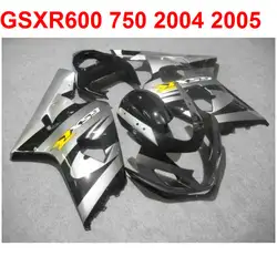 Обтекатель комплект для SUZUKI GSXR600 750 2004 2005 04 05 серебро черный Обтекатели настроить стикер m77