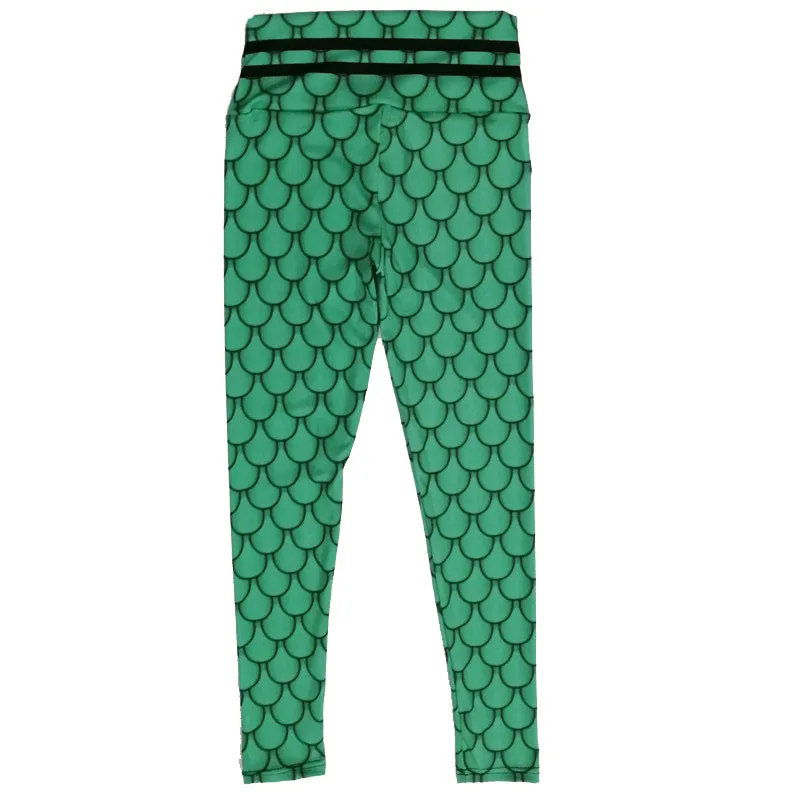 2019 yoga pants leggings Woman Green Print Fitness Yoga Pants High Waist Bottoming Sports Fitness Pants Elastic sportswear 40M17 (5)