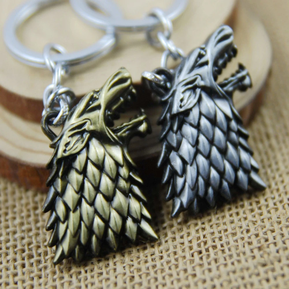 

Brand new Game of Thrones Keychain House Stark Winter is Coming Metal Wolf Keyring Key Chain Top Quality Dropshipping