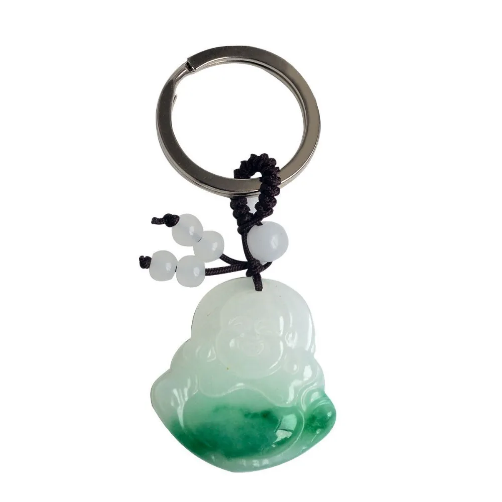 

Feng Shui Alloy Jade Buddha Keychain For Happiness And Wealth L1055
