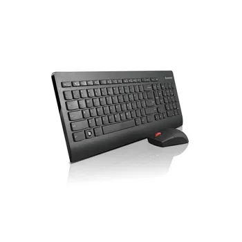 

MAORONG TRADING Original Laser Slim USB Wireless Keyboard and Mouse Combo for Lenovo Desktop Laptop Chocolate Keypad US Version