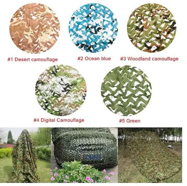 

VILEAD 9 Colors 2.5M*7M camouflage net sun Shelter Camo netting stealth net anti fire shade net roll for snipers beach net car
