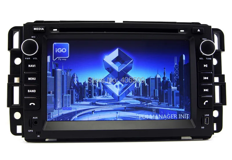 Discount 2-Din Head Unit Car DVD Player for GMC Yukon Tahoe Acadia 2007-2012 with GPS Navigation Nav Radio Bluetooth USB AUX Audio Video 1