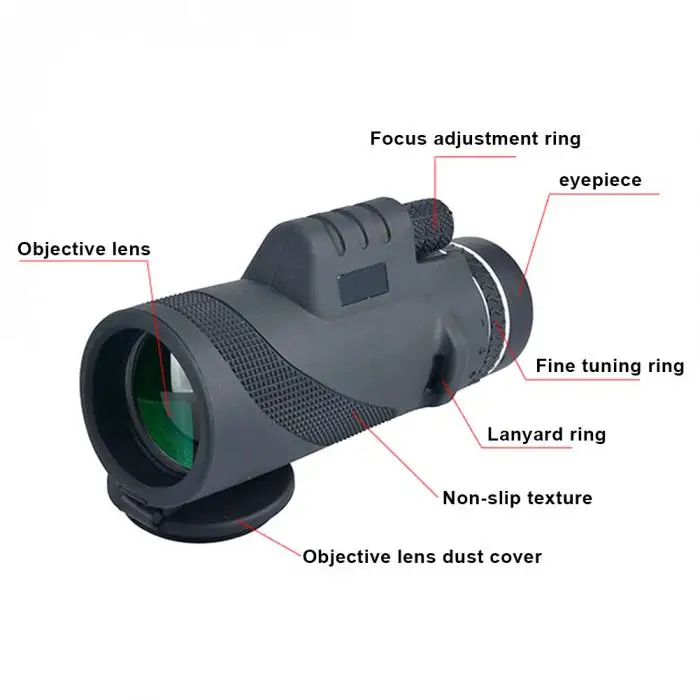 Compacto de Alta Potência para Viagens Esportes ao ar Telescópio Monocular Prisma Escopo Livre Fk88 40x 10 Ferram. atividade ar livre